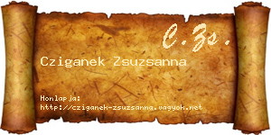 Cziganek Zsuzsanna névjegykártya